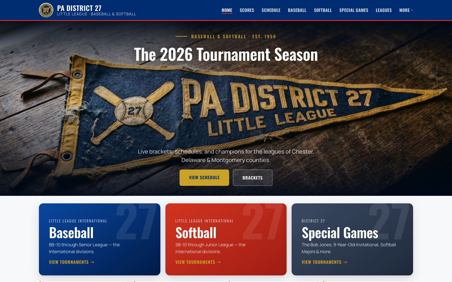PA District 27 Little League Website