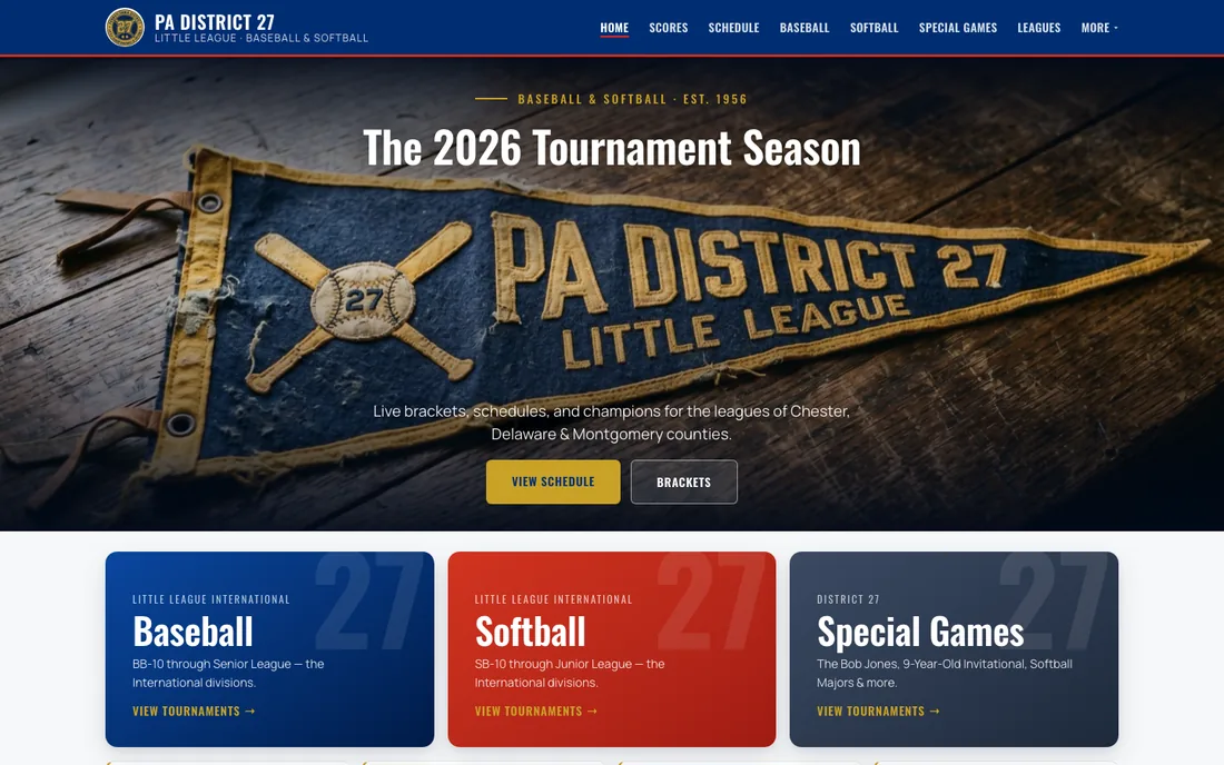PA District 27 Little League Website