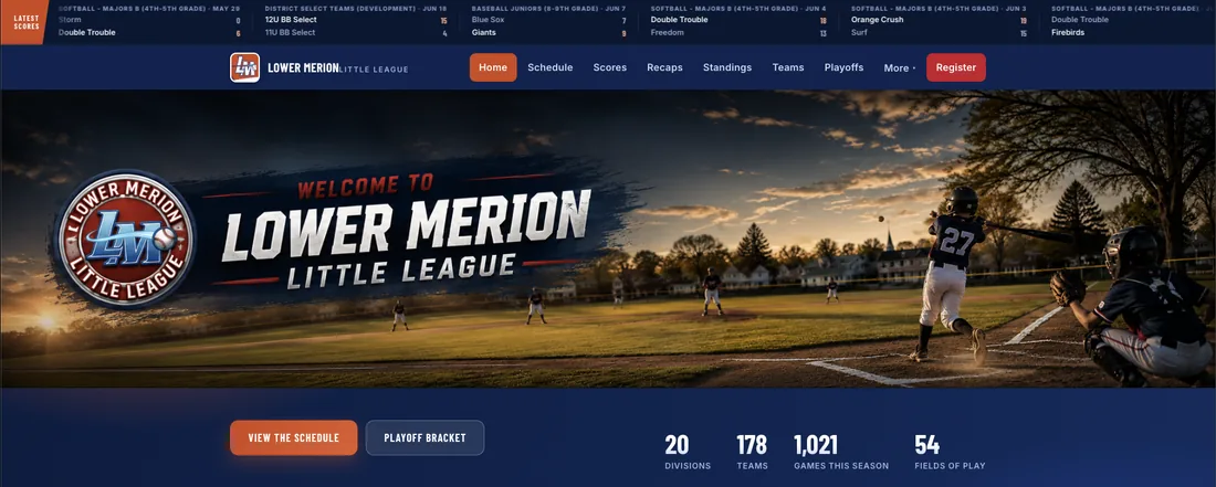 Lower Merion Little League Website